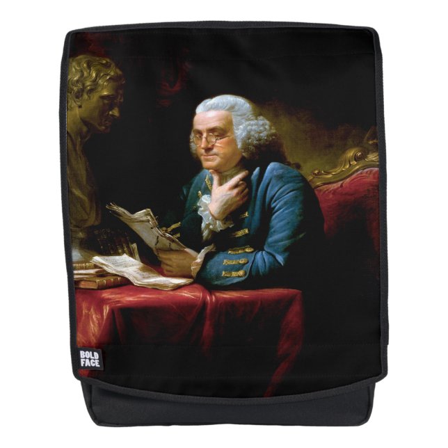 Mochila Benjamin Franklin, Fundador Inventor Científico (Anverso)