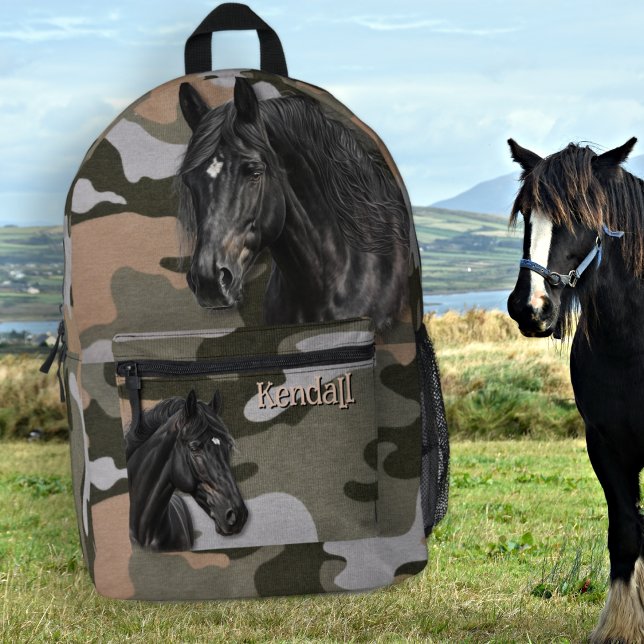 Mochila Black Horses Camo Name (Subido por el creador)