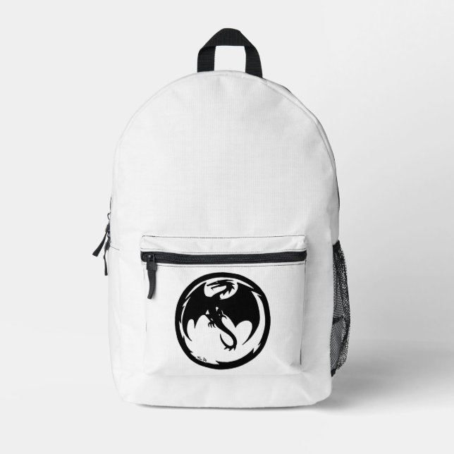 Mochila blanca del Dragon Negro (Anverso)