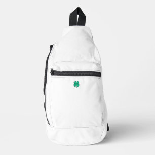 Mochila blanca Lucky 4 Leaf Irish Clover
