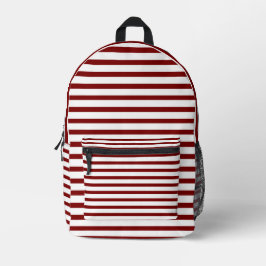 Mochila blanca moderna con arte de línea roja prof