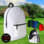 Mochila blanca simple, bolsa / Personalizar<br><div class="desc">Mochila: Crea tu propia bolsa personalizado / mochila con texto. Ajustes fáciles (botón Editar diseño) añadiendo más texto, colores de fondo o más imágenes.</div>