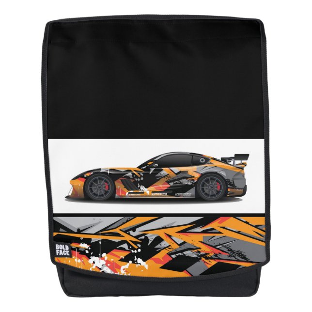 Mochila Bold Face - Mochila de coche deportivo (Anverso)