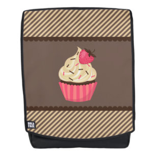 Mochila Brown poner crema rosado raya la magdalena de la