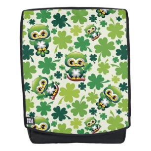 Mochila Búho Bebé Lindo Dibujo Animado de San Patricio