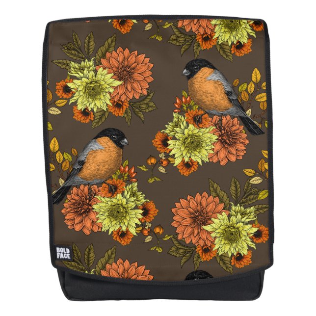 Mochila Bullfinch en florales otoñales (Anverso)