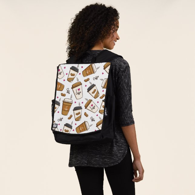 Mochila Cafés, Frijoles, Amante del Café, Corazones (Puesto)