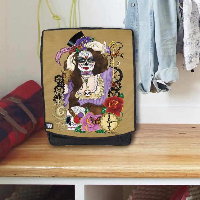 Mochila Calavera de azúcar de Steampunk (Subido por el creador)
