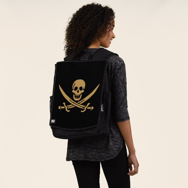 Mochila Calavera y Cutlass de Oro Azteca Pirata Calico Jac (Puesto)