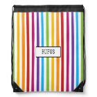 Cama de perro a rayas coloridas moderna personaliz