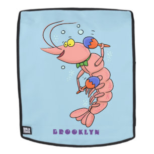 Mochila Camarón alegre, personalizado de la gamba