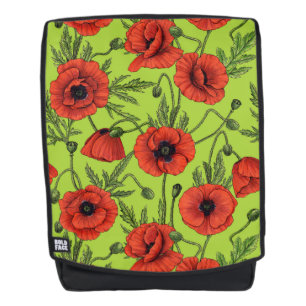 Mochila Camionetas rojas y verdes en verde lima