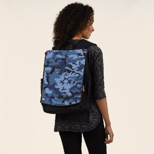 Mochila Camuflaje azul marino, militar, ejército
