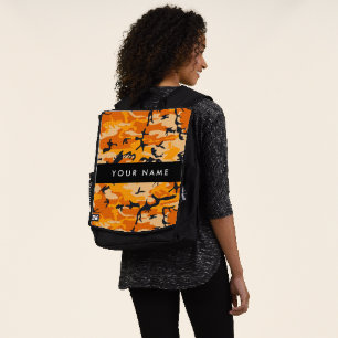 Mochila Camuflaje Naranja Personaliza tu nombre
