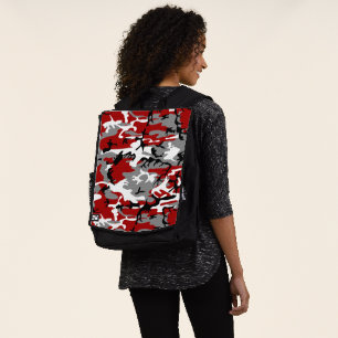 Mochila Camuflaje rojo y gris, ejército