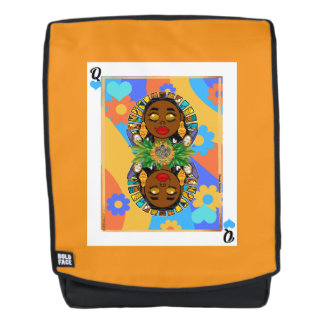 Mochila Carta de juego floral retro de Oshun Veve