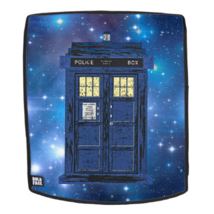 Mochila Casilla de llamadas públicas de la policía azul - 