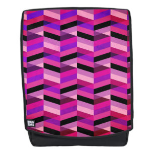 Mochila Chevron/Herringbone abstracto Púrpuras y Violeta