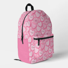 Mochila Chica de niños de corazones rosados