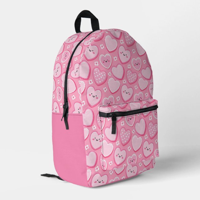 Mochila Chica de niños de corazones rosados (Esquina izquierda trasera)