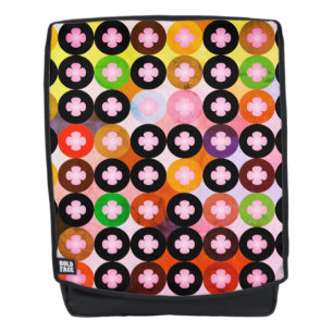 Mochila Círculos Multicolores y Tréboles de Cuatro Hojas R