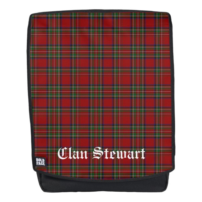 Mochila Clan Stewart Tartan Plaid (Anverso)