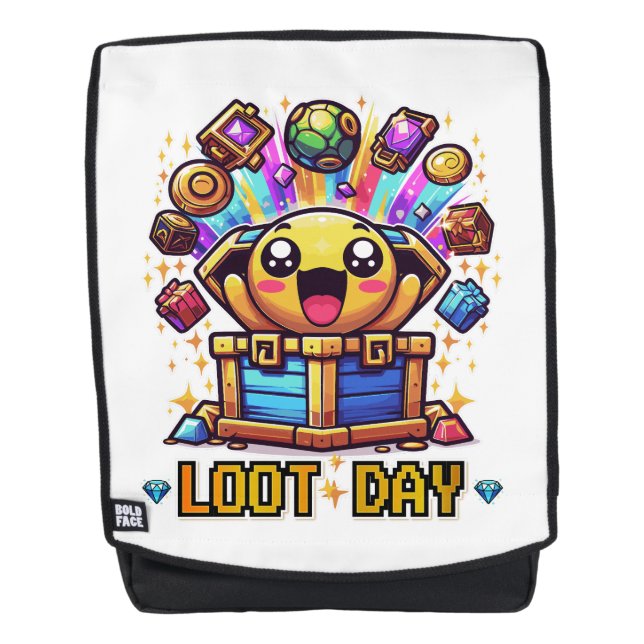 Mochila Cofre del Tesoro de Loot Day Gaming (Anverso)