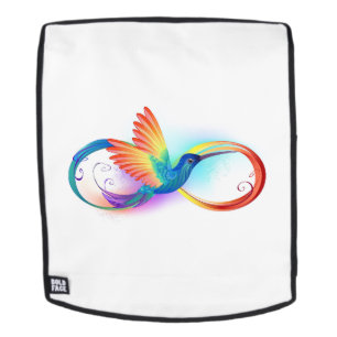 Mochila Colibrí arcoiris con símbolo Infinity
