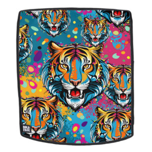 Mochila Colores de arcoíris de cabeza de tigre pintan manc