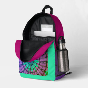 Mochila colorida preciosa, única impresa