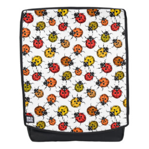 Mochila Coloridos ladybugs sobre blanco