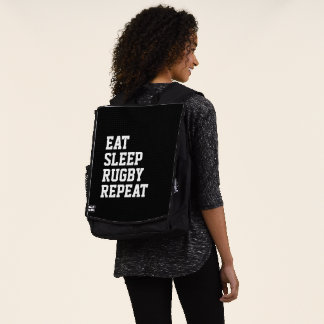 Mochila Comer Sleep Rugby Repetir el rugby con el humor de