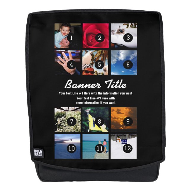 Mochila Con 12 imágenes en una (Anverso)