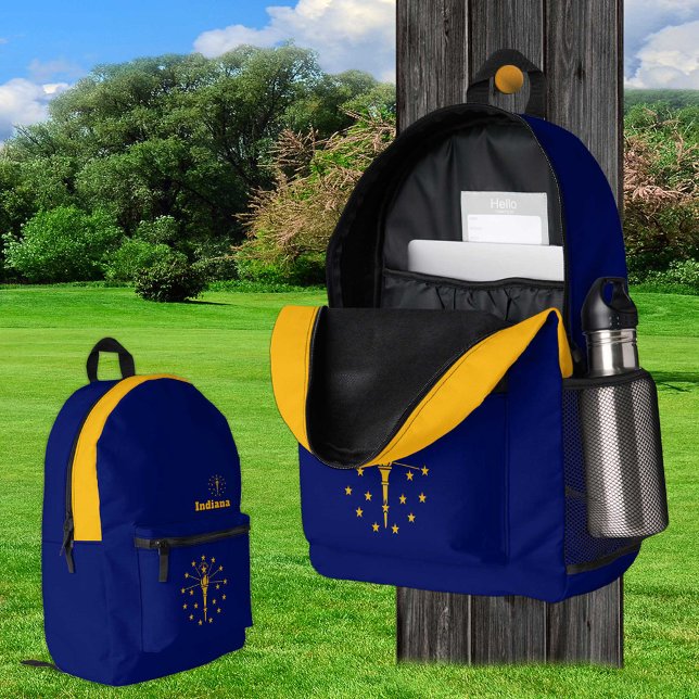 Mochila con bandera de Indiana, Estados Unidos, Bo (Subido por el creador)
