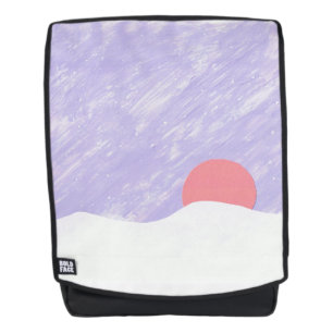 Mochila con escena de puesta de sol