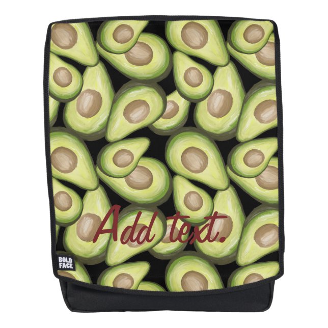 Mochila con estampado de "Aguacate" (Anverso)