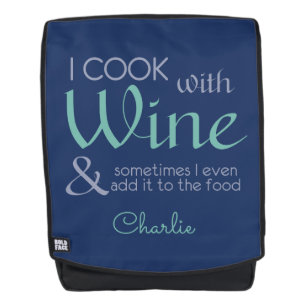 Mochila con nombre personalizado Cita de vino