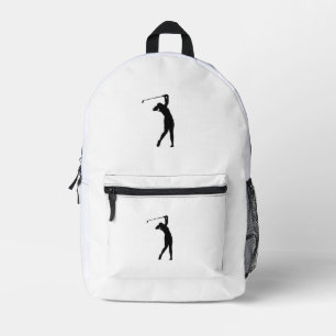 Mochila con silueta impresa de golf para escuela o