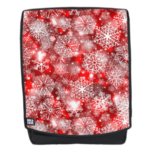 Mochila Copos de nieve en rojo