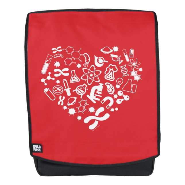 Mochila Corazón del espacio y de la ciencia (Anverso)