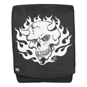 Mochila Cráneo de Demon en llamas