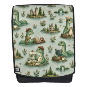 Mochila Criptídeos Acogedores Nessie Monstruo del Lago Nes