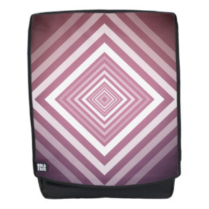 Mochila Cuadrados de gradación rosa y blanco modernos