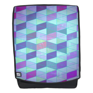 Mochila Cubos en triángulos patrón geométrico