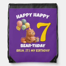 Cumpleaños FELIZ OSO Custom Teddy Bear 7º Cumpleañ