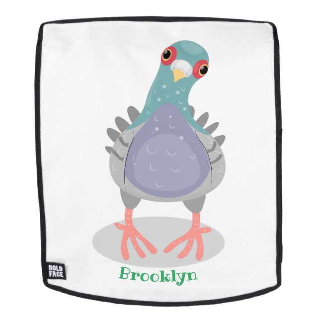 Mochila Curioso ilustracion personalizado de palomas (Cara extraíble)
