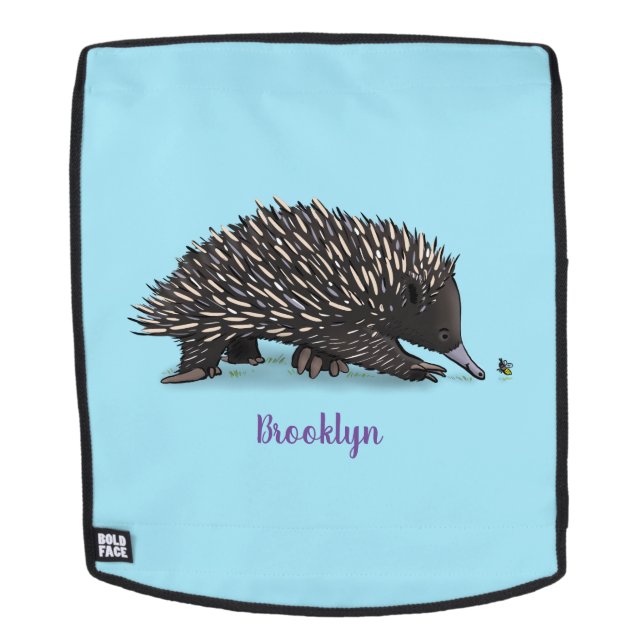 Mochila Cute echidna con ilustracion de personalizado de a (Cara extraíble)