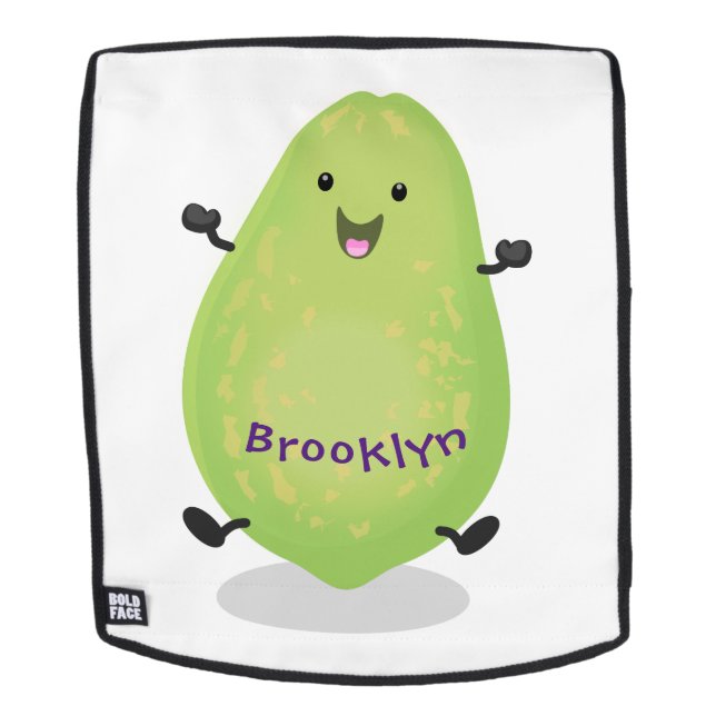 Mochila Cute kawaii papaya paw personalizado ilustracion (Cara extraíble)