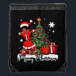 Mochila Dabbing Santa Black African Chica Christma<br><div class="desc">¿Es usted una princesa negra de cabello lúcido y natural? Si es así, este lindo afro afroamericano negro reina rizado pelo natural a las damas divas, chicas tee es perfecto para usted. Diversión por la dama de la reina africana, chica que ama su afro rizado. Temporada de fiestas de Santa...</div>