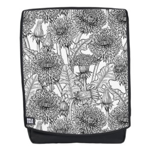 Mochila Dandelions, negro y blanco